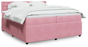 ΚΡΕΒΑΤΙ BOXSPRING ΜΕ ΣΤΡΩΜΑ ΡΟΖ 200X200 ΕΚ. ΒΕΛΟΥΔΙΝΟ 3287847