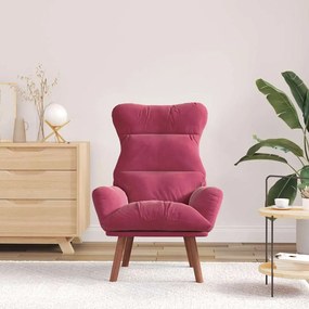 vidaXL Χαλαρωτική Πολυθρόνα Κόκκινο 69 x 74 x 93 εκ. Βελούδο
