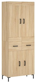 vidaXL Ντουλάπι Sonoma δρυς 69,5 x 34 x 180 εκ. από Επεξεργασμένο Ξύλο