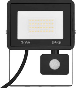 vidaXL Προβολέας LED με Αισθητήρα Θερμό Λευκό 30 W
