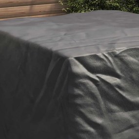 vidaXL Κάλυμμα επίπλων εξωτερικού χώρου Μαύρο 125 x 125 x 74 cm 420D