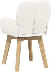 vidaXL Καρέκλες φαγητού 6 pcs Μπουκλέ Κρεμ 59 x 57 x 85 εκ.
