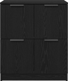 vidaXL Πλαϊνό γραφείο Μαύρη Οξυά 60 x 30 x 70 εκ. Επεξεργασμένο ξύλο