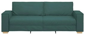 vidaXL 3-Θέσιος καναπές Σκούρο πράσινο 220 x 78 x 84 εκ. ύφασμα
