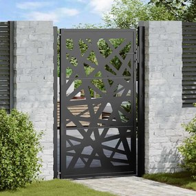 GARDEN GATE ΜΑΥΡΗ 105X155 CM ΣΧΕΔΙΟ ΑΤΣΑΛΙΝΟ ΦΩΤΙΣΤΙΚΟ 4100951