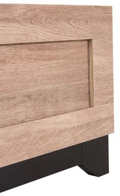 ΚΡΕΒΑΤΙ ΔΙΠΛΟ AELIA  ΓΚΡΙ ΥΦΑΣΜΑ &amp; ΠΟΔΙΑ-SONAMA MDF 155x215x138Υεκ.