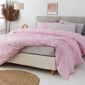 Σεντόνια FL6234 Με Λάστιχο (Σετ 4τμχ) Pink Palamaiki Queen Size 170x230cm 100% Βαμβάκι