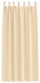 vidaXL Κουρτίνες με κουρτίνες 2 pcs Κρεμ 260 x 140 εκ. Πολυεστέρας