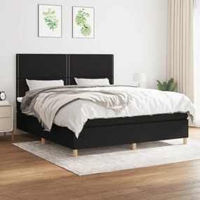 ΚΡΕΒΑΤΙ BOXSPRING ΜΕ ΣΤΡΩΜΑ ΜΑΥΡΟ 180X200 ΕΚ. ΥΦΑΣΜΑΤΙΝΟ 3142275