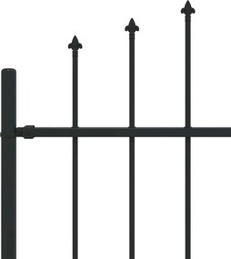 vidaXL Φράχτης με Σπίθες Asten Μαύρο 200 x 200 cm