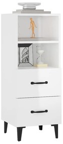 vidaXL Ντουλάπι Γυαλιστερό Λευκό 34,5x34x90 εκ. Επεξεργασμένο Ξύλο