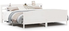 vidaXL Σκελετός Κρεβ. Χωρίς Στρώμα Λευκό 180x200 εκ Μασίφ Πεύκο