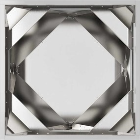 vidaXL Γλάστρα Ασημί 50 x 50 x 50 cm Ανοξείδωτο ατσάλι