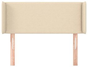 vidaXL Κεφαλάρι με Πτερύγια Κρεμ 103x16x78/88 εκ. Υφασμάτινο