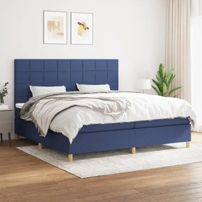 ΚΡΕΒΑΤΙ BOXSPRING ΜΕ ΣΤΡΩΜΑ ΜΠΛΕ 200X200 ΕΚ. ΥΦΑΣΜΑΤΙΝΟ 3142367