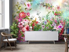 Ταπετσαρία τοίχου ετοίμων διαστάσεων λουλούδια 08266q 100cm x 150cm