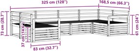 vidaXL Σειρά Καναπέ Εξωτερικού 6 pcs Φυσικό