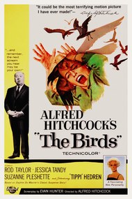 Εκτύπωση έργου τέχνης The Birds / Alfred Hitchcock / Tippi Hedren (Retro Movie), (26.7 x 40 cm)