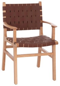 Καρέκλα Πολυθρόνα FELIPE με PU Καφέ &amp; ΤΟΟΝ Ξύλο 61x59x86Yεκ. 61x59x86 εκ.