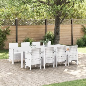 vidaXL Σετ Τραπεζαρίας Κήπου 9 pcs Ανοιχτό γκρι 250 x 100 x 73 εκ