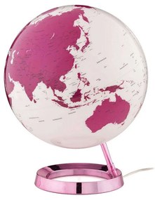 Επιτραπέζιο Φωτιστικό Υδρόγειος Σφαίρα L&amp;C LC-PINK Φ30x40cm White-Pink Atmosphere
