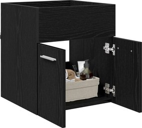 vidaXL Ντουλάπι νιπτήρα Μαύρη Οξυά 41 x 38,5 x 46 cm