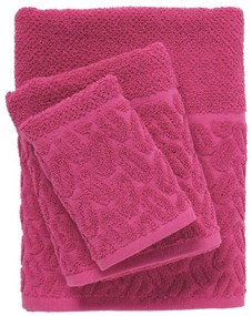 Πετσέτες Best 0786 (Σετ 3τμχ) Fuchsia Das Home Σετ Πετσέτες 70x140cm Βαμβάκι-Πολυέστερ