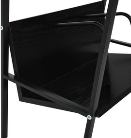 vidaXL Βιβλιοθήκη 2 Επιπέδων Μαύρη 52x28x59 εκ. Επεξεργασμένο Ξύλο