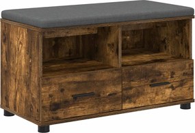 vidaXL Παγκάκι Χαλωρίου Καπνιστή Δρυς 80 x 38 x 46 εκ