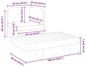 vidaXL Σαλόνι Κήπου 2 Τεμαχίων από Ξύλο Ακακίας / Λευκά Κρεμ Μαξιλάρια