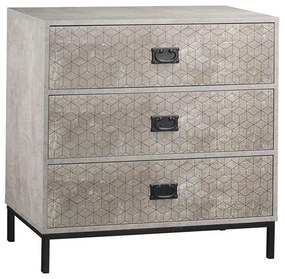 Κομότα 3Συρτάρια Rubik Cement-Black 80x40x80cm 09-0953 Particle Board, Metal