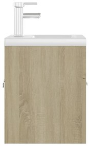 vidaXL Ντουλάπι Μπάνιου με Νιπτήρα Sonoma Δρυς από Επεξεργασμένο Ξύλο