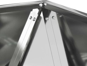 vidaXL Γλάστρα Ασημί 50 x 50 x 50 cm Επικαλυμμένος Χάλυβας