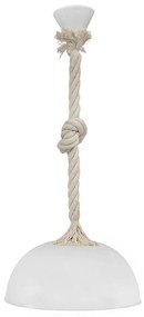 Φωτιστικό Οροφής Sfera/30 31-1058 1L Rope Mac-White Heronia Πλαστικό