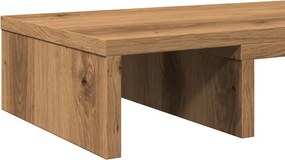 vidaXL Βάση Οθόνης Ρυθμιζ. Αρτισιανή Δρυς 80x24x10,5 εκ. Επεξεργ. Ξύλο