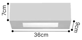 Επιτοίχιο φωτιστικό λευκό από γύψο 2xE14 D:36cm (43049-B-White)