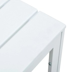 Τραπεζάκι Σαλονιού Λευκό με Όψη Ξύλου 78 x 78 x 74 από HDPE - Λευκό
