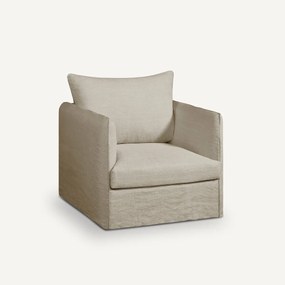 Πολυθρόνα από λινό stonewashed, Neo Chiquito