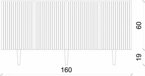 Κονσόλα Μαύρο CLORAME 160x40x19