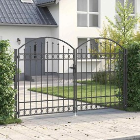vidaXL Πύλη Φράχτη Άλλο Γκρι 300 x 175 cm Ατσάλι