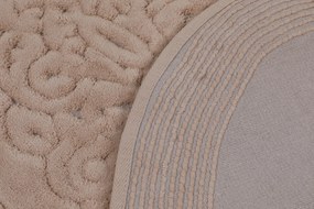 Bathmat Set (2 Pieces) Piante Oval - Beige Multicolor