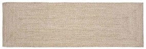 vidaXL Χαλιά χώρου Φυσικό και Λευκό 80 x 250 cm Γιούτα