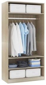 vidaXL Ντουλάπα Χρώμα Sonoma Δρυς 100 x 50 x 200 εκ. από Επεξ. Ξύλο