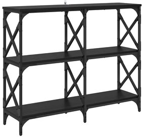 vidaXL Τραπέζι κονσόλας Μαύρη Οξυά 100 x 28 x 80,5 εκ.