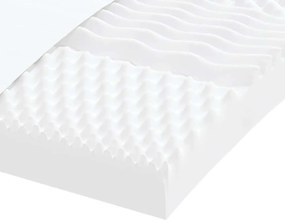 vidaXL Στρώμα Αφρού 7 Ζωνών Σκληρότητα 20 ILD Λευκό 120x220 εκ.