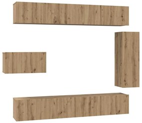 vidaXL Σετ επίπλου τηλεόρασης 8 pcs artisan δρυς 30.5 x 30 x 90 cm