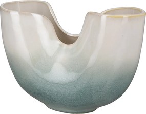 Βάζο ArteLibre Μπεζ/Τιρκουάζ Κεραμικό 7x19x13cm