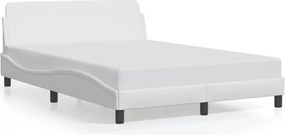 vidaXL Πλαίσιο Κρεβατιού Dover Λευκό 140x190 εκ. Συνθετικό Δέρμα