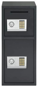 vidaXL Ψηφιακό Ασφαλές Σκούρο γκρι 35 x 31 x 80 εκ. Ατσάλι