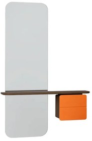 Καθρέπτης Τοίχου One More Look 5820C5620-10 78x15x118cm Dark Oak Nuance Orange Umage
